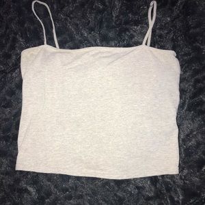 light grey tank top
